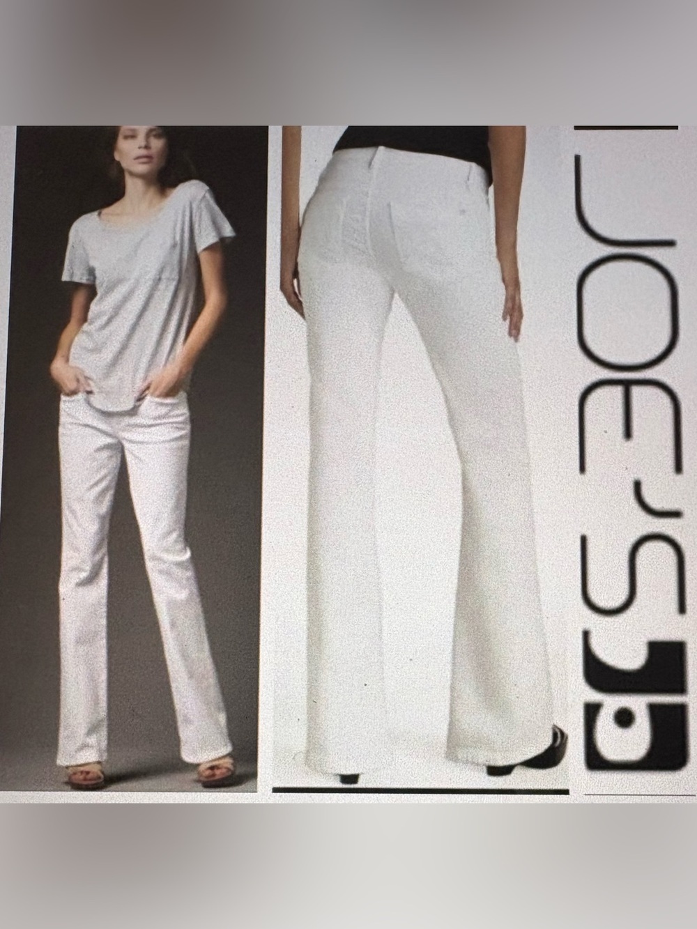 Joe's Jeans White ‘Muse’ Fit, Mid Rise Straight Leg, Sz-29